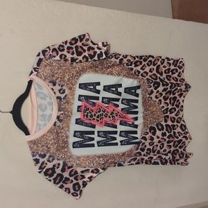 Dear lover , Mama lightning Graphic Leopard Dyed T-shirt short sleeve